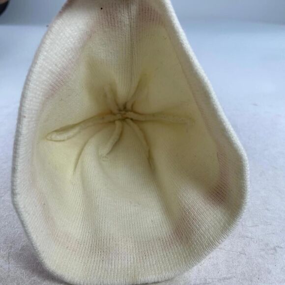 FLYLOW Pom Beanie Hat Cap Women's Ski Snowboard OSFM White Orange Beanies Hats - Picture 7 of 10